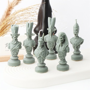 Molde de resina hecho a mano de la antigua Era egipcia, Myth Numen Anubis, para decoración de escultura de ajedrez, cráneo y dioses - Product Image 5