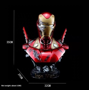 Estatua de Resina de Robot Inteligente Versión 1.2 con Busto Iluminado y Efectos de Daño de Batalla - Género de Producto: Robot Inteligente - Product Image 4
