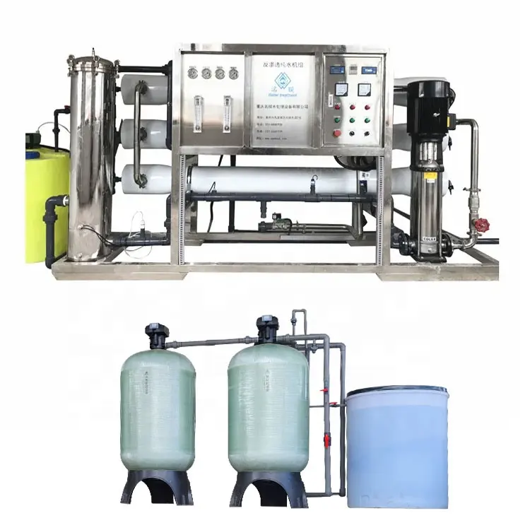 Machine de purification d'eau automatique Système d'osmose inverse Station d'eau RO Machine de purification Filtre Station de traitement de l'eau