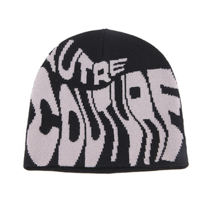Custom Jacquard Schedel Fleece Ski Cap Skully Slouch Warm Zonder Manchet Beanie Hoed Vrouwen Muts - Product Image 4