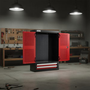 USAG Tool Cabinet 519 RSAV Red Steel With Doors And Drawers For <b>Workshop</b> <b>Storage</b> - Product Image 3