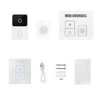 Sonnette de porte intelligente avec vision nocturne HD, caméra de sécurité, interphone vidéo Wifi, moniteur sans fil, sonnette de porte non électrique