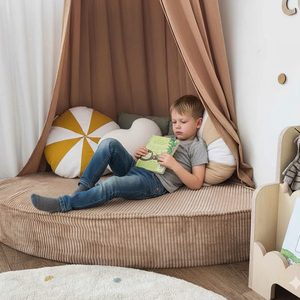 Canapé d'angle en mousse confortable personnalisé OEM en velours côtelé <span class=keywords><strong>pour</strong></span> enfants - Canapé d'angle <span class=keywords><strong>pour</strong></span> enfants, siège d'angle parfait <span class=keywords><strong>pour</strong></span> jouer, se reposer et lire - Product Image 3