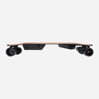 Longboard électrique à double transmission par courroie, planche en bois d'érable canadien 8 plis, deck en fibre de verre, roues confortables en PU 90/105 mm, batterie 12S2P 432 Wh, vitesse maximale 30 MPH
