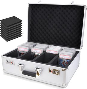 Caja de almacenamiento de tarjetas graduada compatible con 120 + CSG, BGS, SGC Graded Sports Trading Cards Amulimum sutomized case - Product Image 1