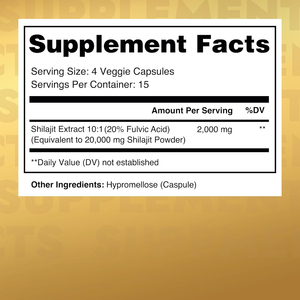 Shilajit puro multifuncional mejora la función cerebral cápsulas Shilajit cápsula musgo marino Ashwagandha bardana Shilajit cápsulas - Product Image 2