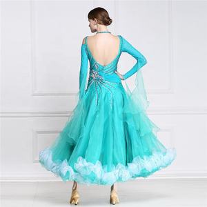 B-14734 סקסי סלוניים ריקוד תחפושת בנות ריקוד תלבושות במה ביצועים מודרני חלק ריקוד שמלה - Product Image 6