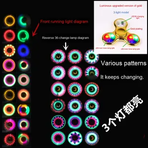 Bán Buôn Ba Lưỡi <span class=keywords><strong>Fidget</strong></span> Spinners Đầy Màu Sắc Sáng Màu Đen Nhựa Tay <span class=keywords><strong>Spinner</strong></span> Giải Nén Công Nghệ Sáng Tạo Marquee Đồ Chơi - Product Image 6