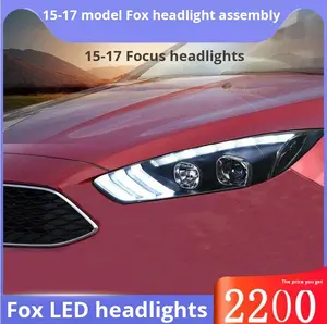 Conjunto de Faros Delanteros con Lentes Modificados de Xenón, Luces LED de Circulación Diurna y Señales de Giro para Modelos Fox 15-17 - Product Image 2