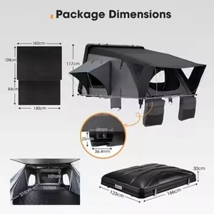 Tienda de Campaña de Techo Rígida Impermeable de Doble Capa de Aluminio para 4 Personas, para Campamento Todoterreno 4x4 - Product Image 6