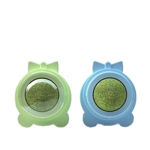 Pelota de hierba gatera, juguete giratorio para gatos, limpieza de dientes, juguete interactivo manual para mascotas, azul y verde, color aleatorio - Product Image 1