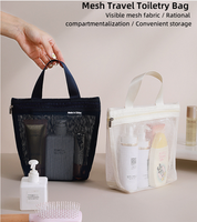 Mini sacs de rangement en maille polyester respirants, écologiques et recyclables pour pinceaux de maquillage, bijoux et câbles de données