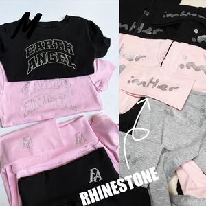 Setelan Loungewear Dua Potong Wanita Hari Valentine 2026 dengan Logo Kustom, Warna-warna Kapas Rajut Rib, Lengan Panjang, dan Legging - Product Image 4