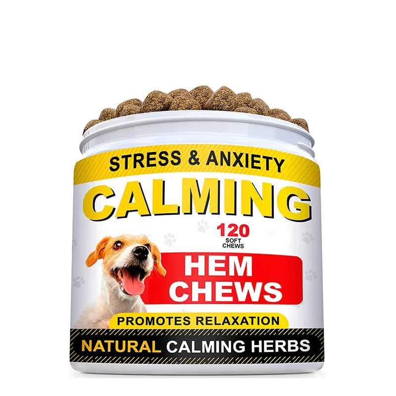 OEM Dog Hem & p Calming Chews不安緩和Calming Chews for Dog Aid Storm Separation Barking Calming Dog Chew