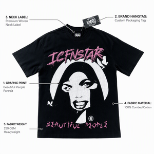 เสื้อยืดผู้ชายลายกราฟิก แขนปกติ ผ้าฝ้าย 100% ระบายอากาศได้ดี 280 กรัม พิมพ์ลายหนา สไตล์สตรีทแวร์ ลำลอง ขายส่ง - Product Image 6