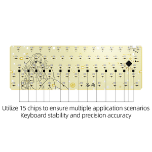 <span class=keywords><strong>Clavier</strong></span> magnétique à commutation à chaud Sikakeyb Castle HM66 Rgb 60% 66 touches compatible GH60 GATERON Switch <span class=keywords><strong>Clavier</strong></span> de jeu magnétique - Product Image 3