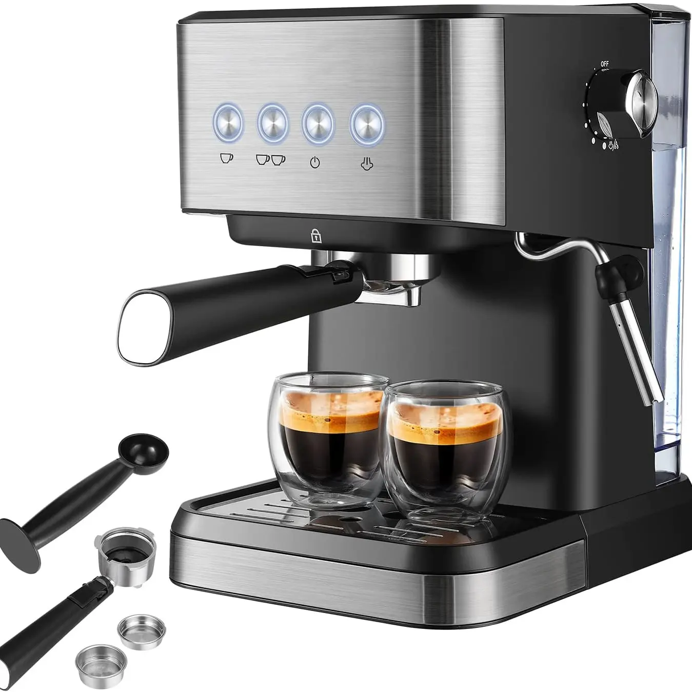 ホット販売フィルタードリップコーヒーマシンポータブルコーヒーメーカーアメリカン2in1電気エスプレッソコーヒーマシンビジネス用