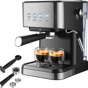 آلة صنع القهوة المرشح بالتنقيط الأعلى مبيعًا آلة تحضير القهوة المحمولة الأمريكية 2 في 1 آلة صنع قهوة الإسبريسو الكهربائية للأعمال التجارية