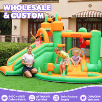 Château gonflable combiné toboggan et piscine à balles Doctor Dolphin pour enfants