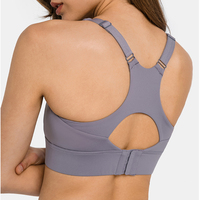 Logo personnalisé bandoulière réglable boucle sous-vêtements de sport pour femmes accessoire poitrine push up haute élastique soutien-gorge de sport soutien-gorge
