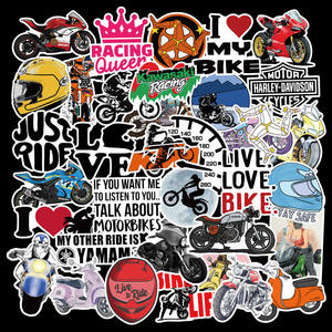 50Pcs di Modo di <span class=keywords><strong>Moto</strong></span> Stickers <span class=keywords><strong>Adesivi</strong></span> Valigia di Skateboard <span class=keywords><strong>Casco</strong></span> Della Bicicletta Della Bici impermeabile paraurti auto del vinile Autoadesivi Del Computer Portatile - Product Image 6