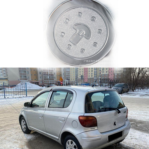 อุปกรณ์ตกแต่งโครเมียม ABS ฝาครอบถังน้ำมัน สำหรับ Toyota VITZ <span class=keywords><strong>Yaris</strong></span> ปี 1998-2005  ฝาครอบถังน้ำมัน แต่งรถ - Product Image 1
