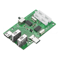 Modul PCB Hub USB3.0 Tipe C HYTEPRO H923 dengan PD Aktif, Konektor Multi Port untuk Papan Sirkuit Perangkat Elektronik