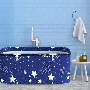 Bañera Termostática Portátil DB, Bañera Inflable de PVC para Bebés, Niños y Adultos, Diseño Rectangular con Patrón de Estrellas, M - Product Image 3