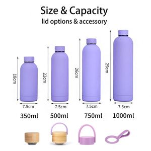 Nueva Botella de Agua Deportiva de Acero Inoxidable de Lujo de 500 ml y 750 ml con Pajita, Botella Deportiva para Gimnasio - Product Image 4