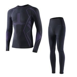 Conjunto de traje de esquí de secado rápido, ropa de compresión cálida y transpirable que absorbe la humedad para deportes de invierno al aire libre, Unisex, para adultos - Product Image 5