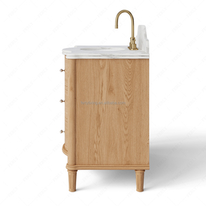 Mueble de Baño de Lujo de Diseño Italiano FERLY, Modelo <span class=keywords><strong>Valerie</strong></span>, con Mármol Arabescato, Lavabo Simple o Doble, Mueble Personalizado para Proyectos de Villas y Hoteles - Product Image 2