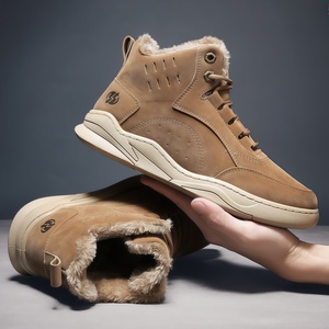 Chaussures en coton chaudes doublées de polaire de luxe pour l'automne et l'hiver, bottes de sport décontractées pour l'extérieur, bottes de neige antidérapantes - Product Image 2