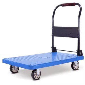 350kgs Load Capacity Black Platform Structure Hand <strong>Carts</strong> Foldable Platform <strong>Flat</strong> Plastic Hand Trolley <strong>Cart</strong> Hand Truck - Product Image 2