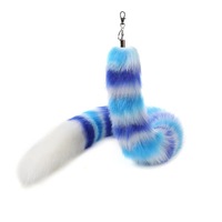 En gros : Porte-clés queue en peluche 80 cm, Breloque de sac pour femme, Porte-clés en peluche pour voiture, bijoux, sacs et pendentifs