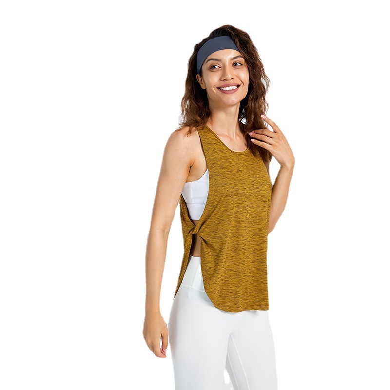 Women's Yoga Vest Fitness Gym Quick-Drying Sweat Absorbent Breathable Casual Sleeveless Blouse Yoga Clothes
