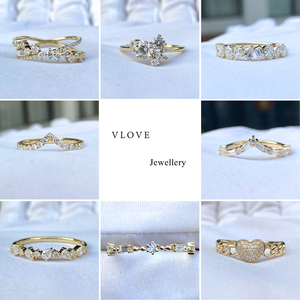 Anillo de Esmeralda para Mujer, Oro Blanco Sólido de 14k, Montura para Esmeralda, Anillo de Boda de Esmeralda para Él y Ella, Juego de Anillos para Parejas - Product Image 6