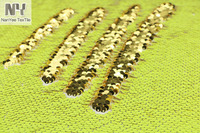 Tissus à paillettes jaunes et dorées réversibles à deux faces de Nanyee Textile, pour la décoration murale
