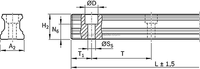 R1605 30 331 longueur personnalisée R160530331 KSA-035-SNS-H-MA-AK Original Rexroth 35mm Rail linéaire de guidage à billes pour bloc CNC R1651