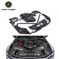 Kit de carénage moteur en fibre de carbone sèche pour BMW G80/G81/M3/G82/G83/M4/G87/M2, comprenant le cache de radiateur, le cache de phare, la barre de renforcement et le cache ECU