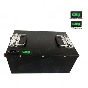 Batteria GTK Lithium LiFePo4 60V 80Ah 100Ah per stazione base di telecomunicazione di stoccaggio del sistema domestico solare + caricatore 10A