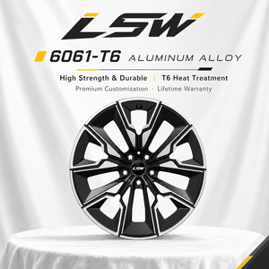 ล้อฟอร์จ LS8169 ขนาด 18x8.5 19x9.5 20x10 แบบสแต็กเกอร์ สีดำซาติน ขอบขัดเงา สำหรับ BMW Audi - Product Image 4