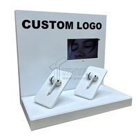Support de présentation de luxe Tinya pour comptoir de magasin de détail, en acrylique, avec écran LCD, pour haut-parleur audio, écouteurs et casques