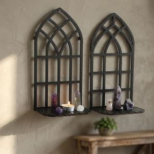 Pré-vente : Applique murale en fer forgé style gothique, fait main, noir mat - Product Image 2
