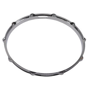 Cerchio per Tamburo in Lega di Alluminio di Alta Qualità, Placcato Argento, <span class=keywords><strong>14</strong></span> Pollici, 10 Fori, per <span class=keywords><strong>Rullante</strong></span> e Batteria, in Fusione Sotto Pressione - Product Image 3