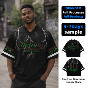 Top Ranking Men's Casual Hip Hop T-<b>shirts</b> Spandex/Polyester Knitted 200g Digital Printing Quick Dry OEM Service Custom <b>Patchwork</b> - Product Image 1