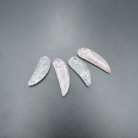 Cuillère Guasha en cristal blanc miniature, fabriquée à la main, fonction musicale, pour réduire les poches et les rides – Vente directe usine |   Faible