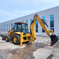 Backhoe Loader Hidrolik Pengangkat 4x4 dengan Logo Kustom, untuk Pertanian dan Multiguna
