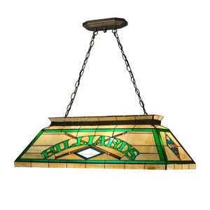 Vente flash - Luminaire suspendu rectangulaire Tiffany pour billard, 55 pouces, verre LED, livraison directe d'usine pour la maison, le bar et la salle à manger - Product Image 1