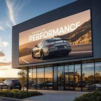 Pantalla LED Exterior Fija a Todo Color P6.25 5500nit IP65 HDR10 Legible Bajo la Luz Solar para Publicidad Comercial en Zonas Comerciales