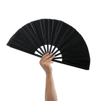 Éventail Pliant en Bambou Grand Format Personnalisé avec Logo Imprimé, Écologique, Traditionnel et Classique, Portable, Sonore, Idéal pour Festivals, Danse et Cadeaux